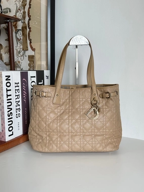 Christian Dior Medium Cannage Panarea Tote - Neutrals Totes, Handbags #6C