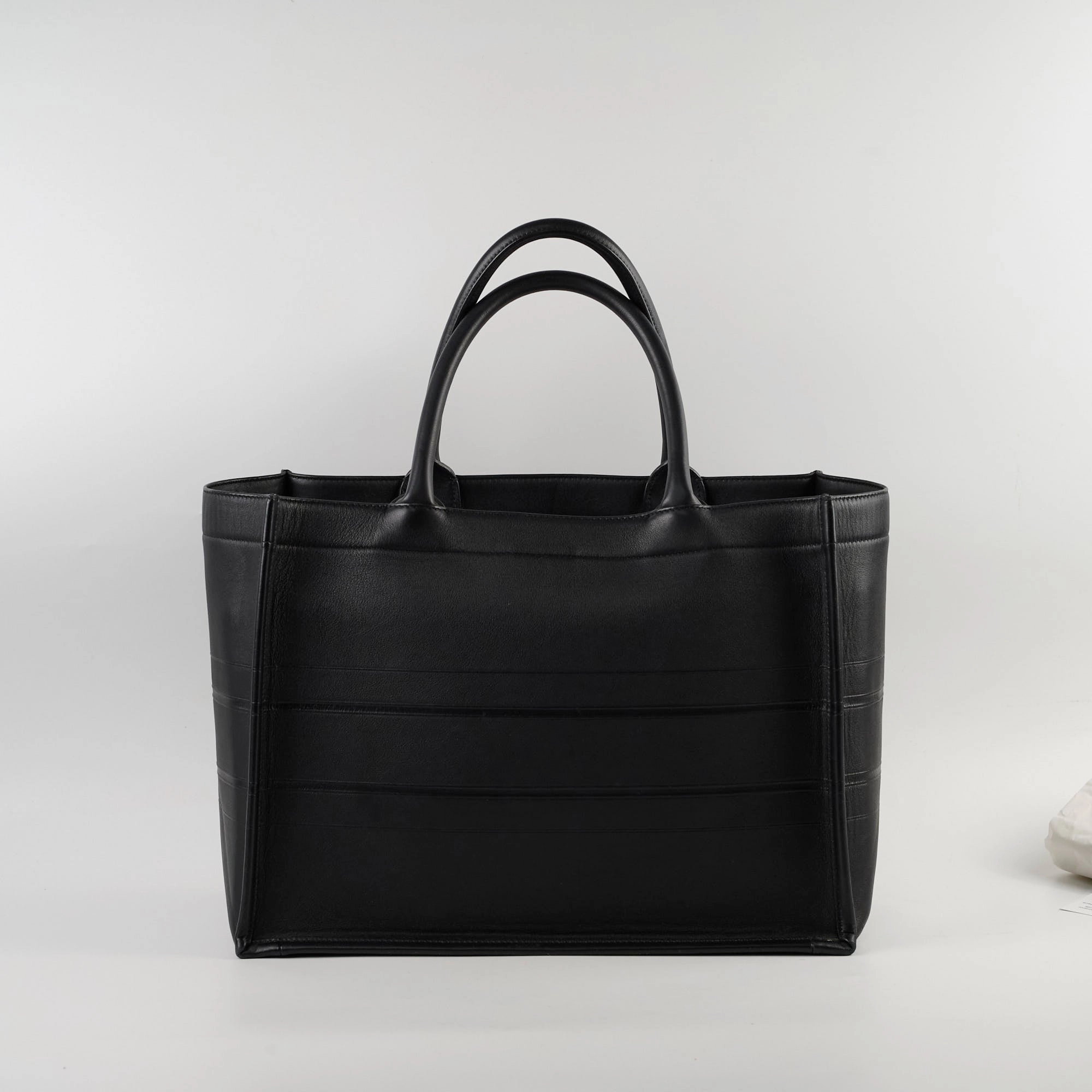 Christian Dior Medium Leather Book Tote Black