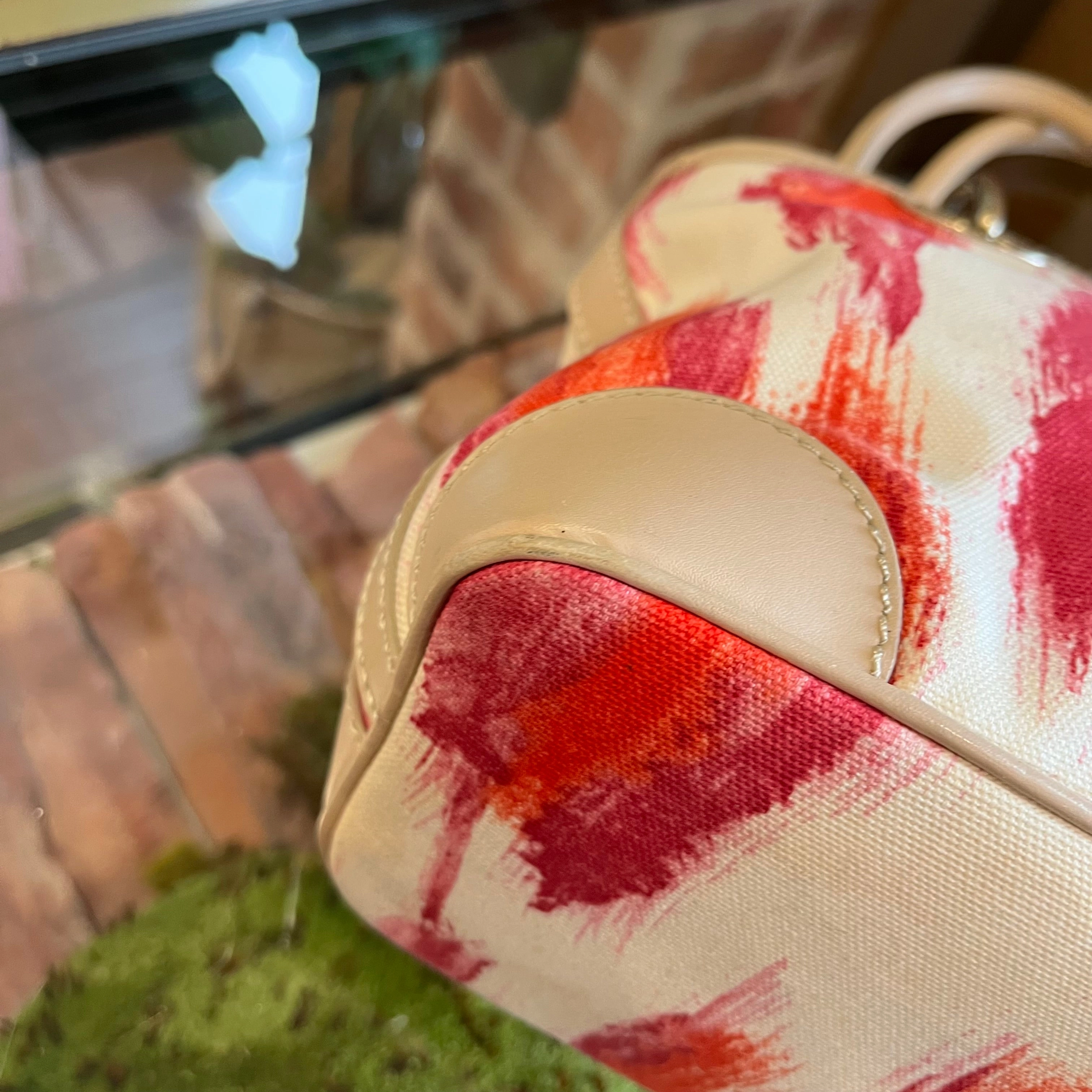 CHRISTIAN DIOR St. Tropez Pink Canvas Tote TS3983