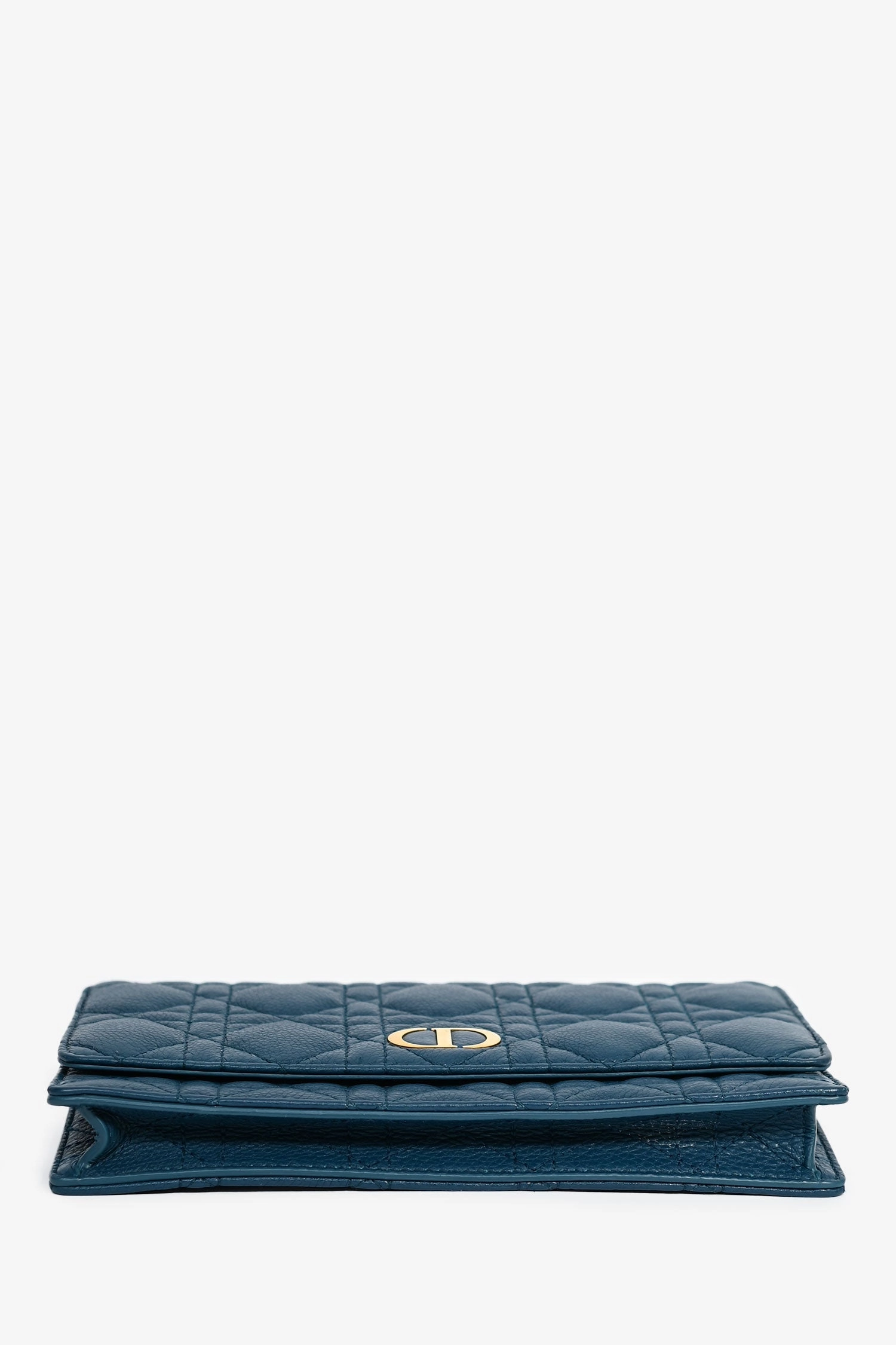 Christian Dior Teal Cannage Leather Caro Waist Bag