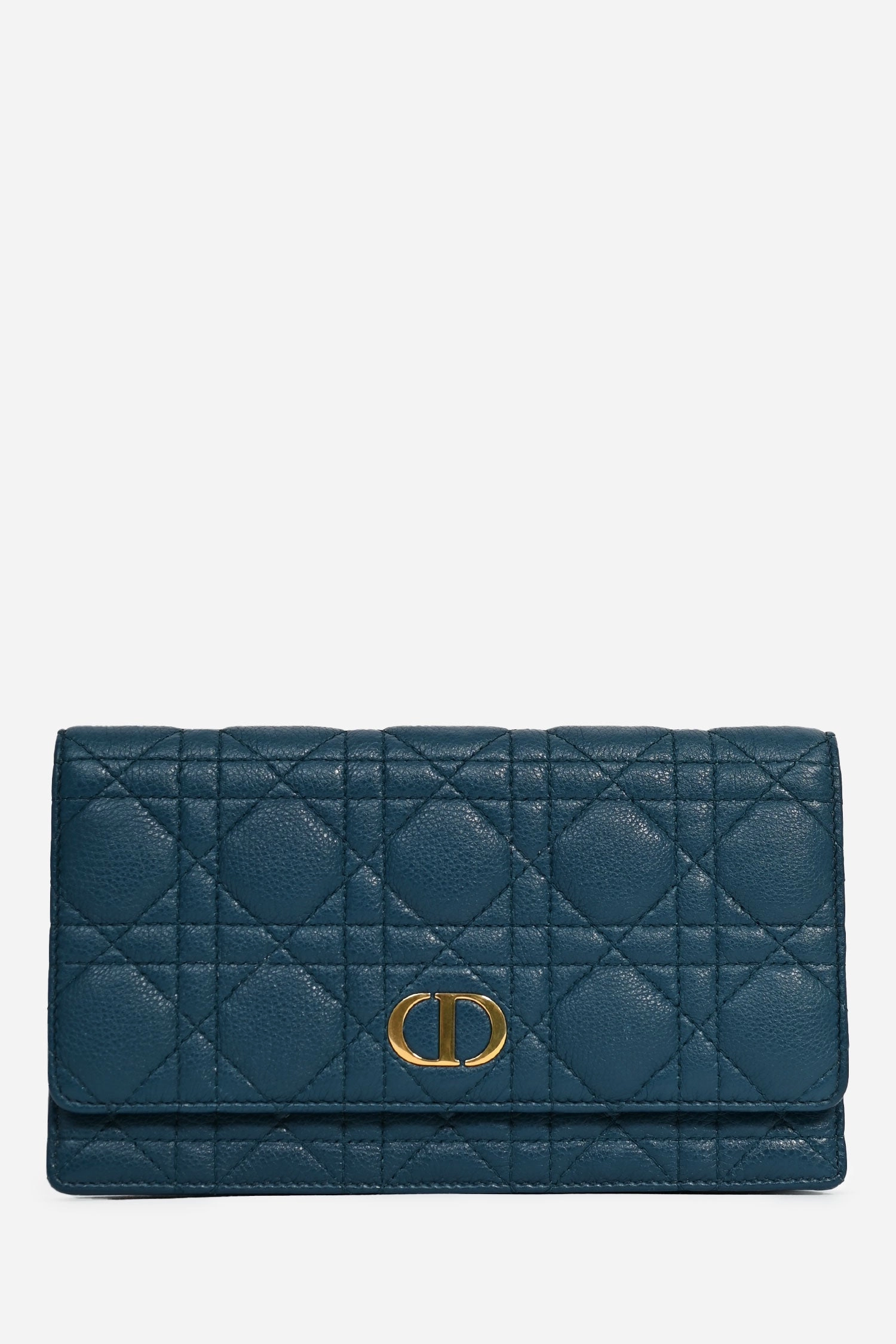 Christian Dior Teal Cannage Leather Caro Waist Bag