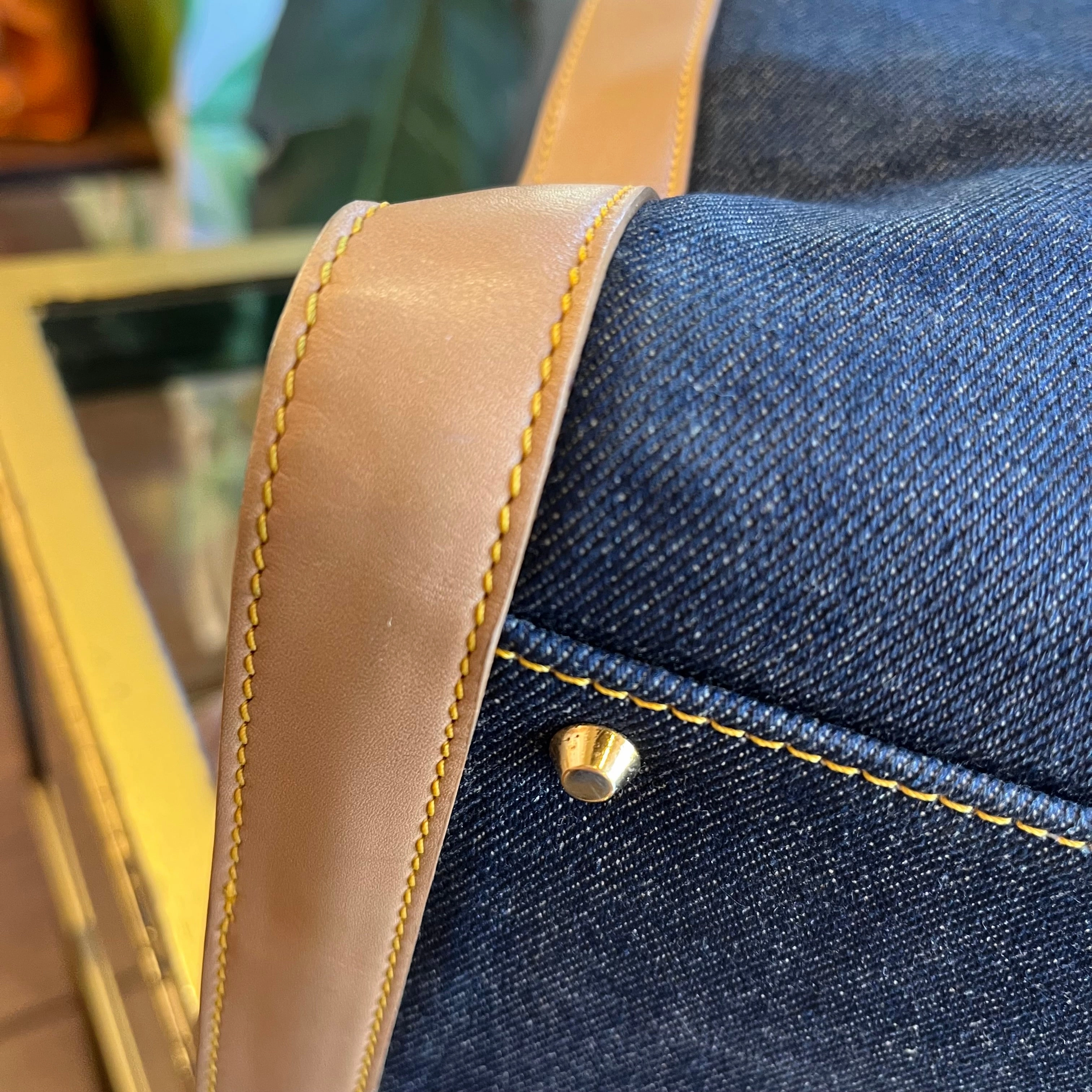 CHRISTIAN DIOR Vintage Blue Denim Tote