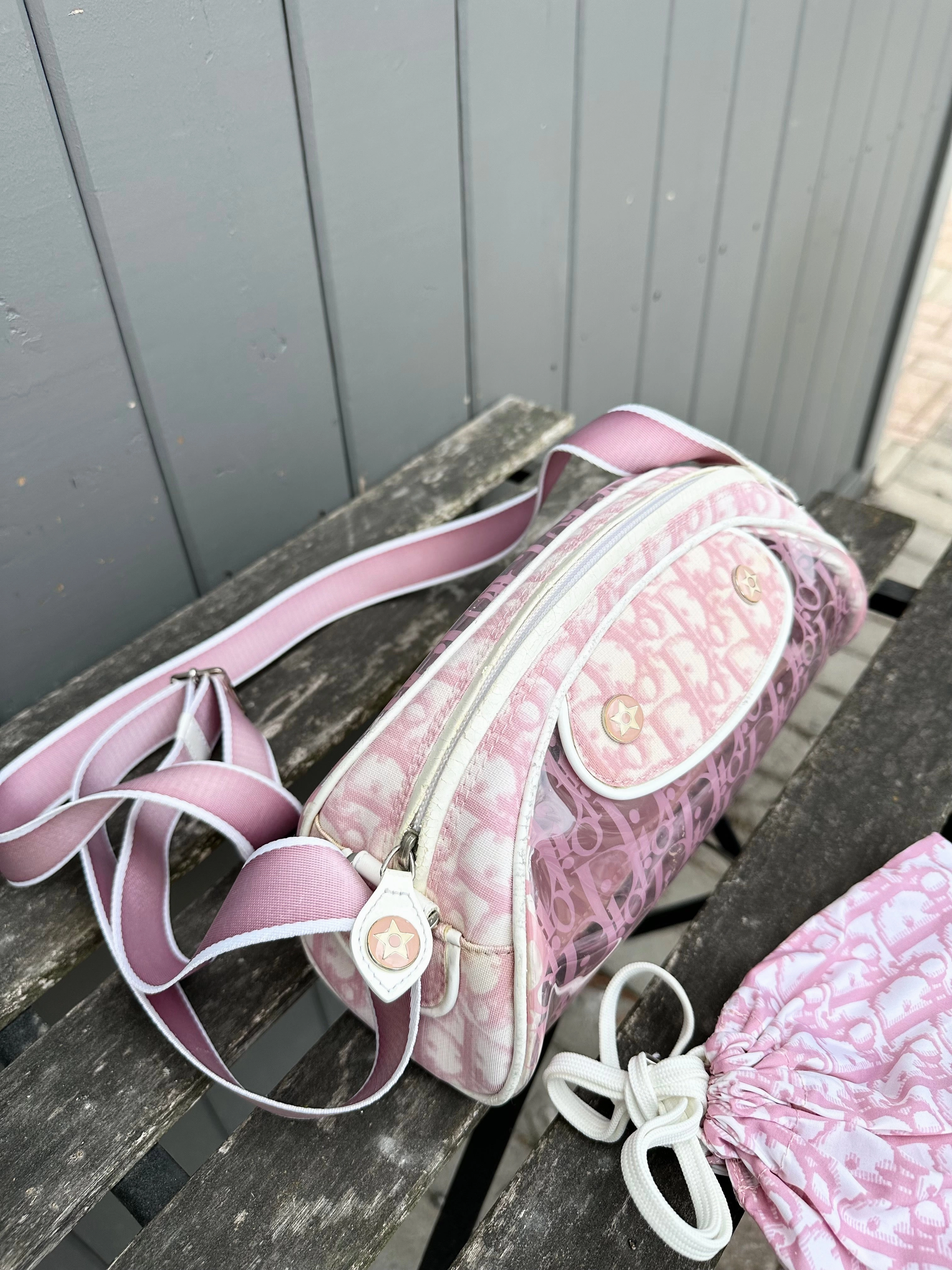 CHRISTIAN DIOR Vintage Monogram Canvas Pochette