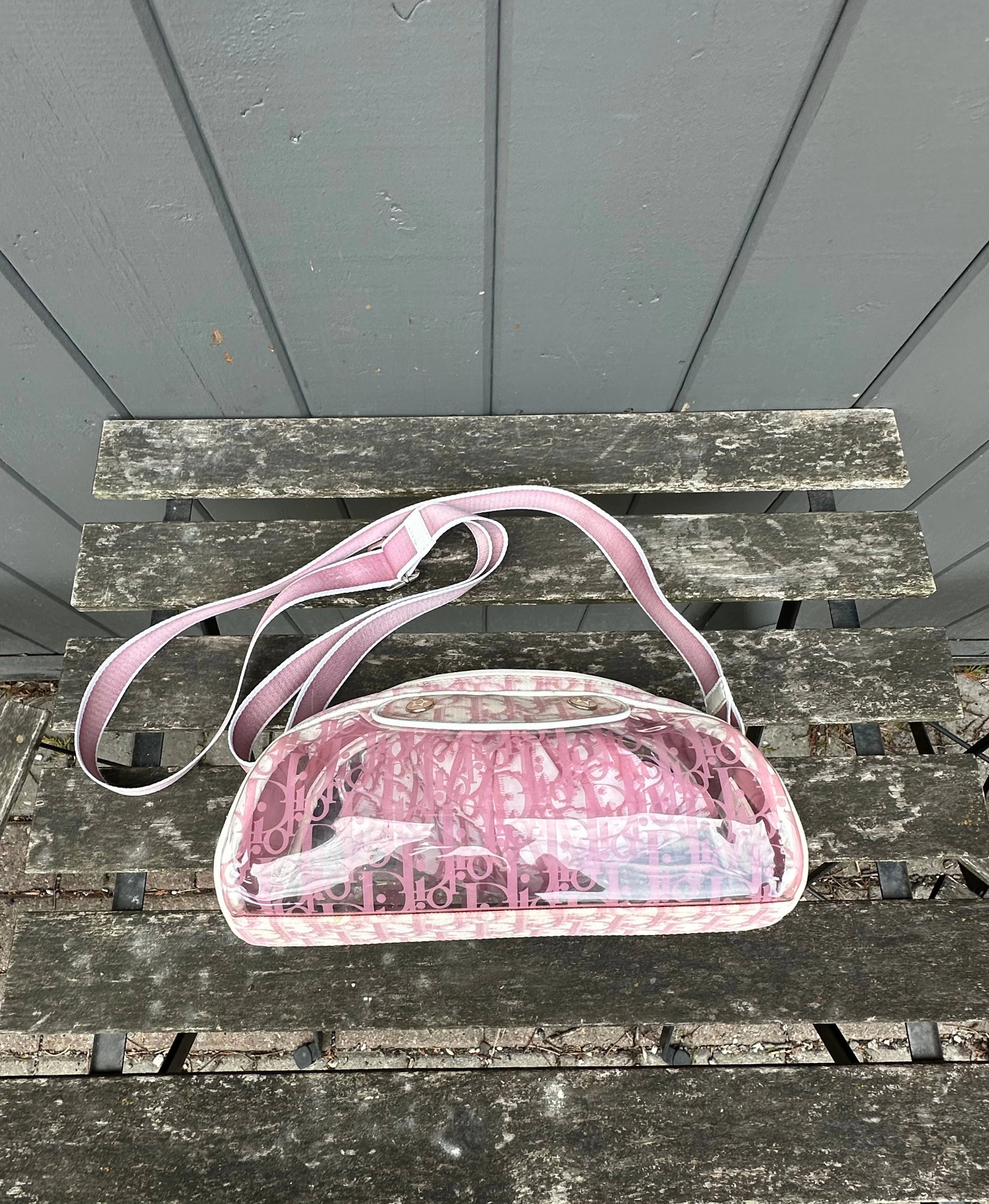 CHRISTIAN DIOR Vintage Monogram Canvas Pochette