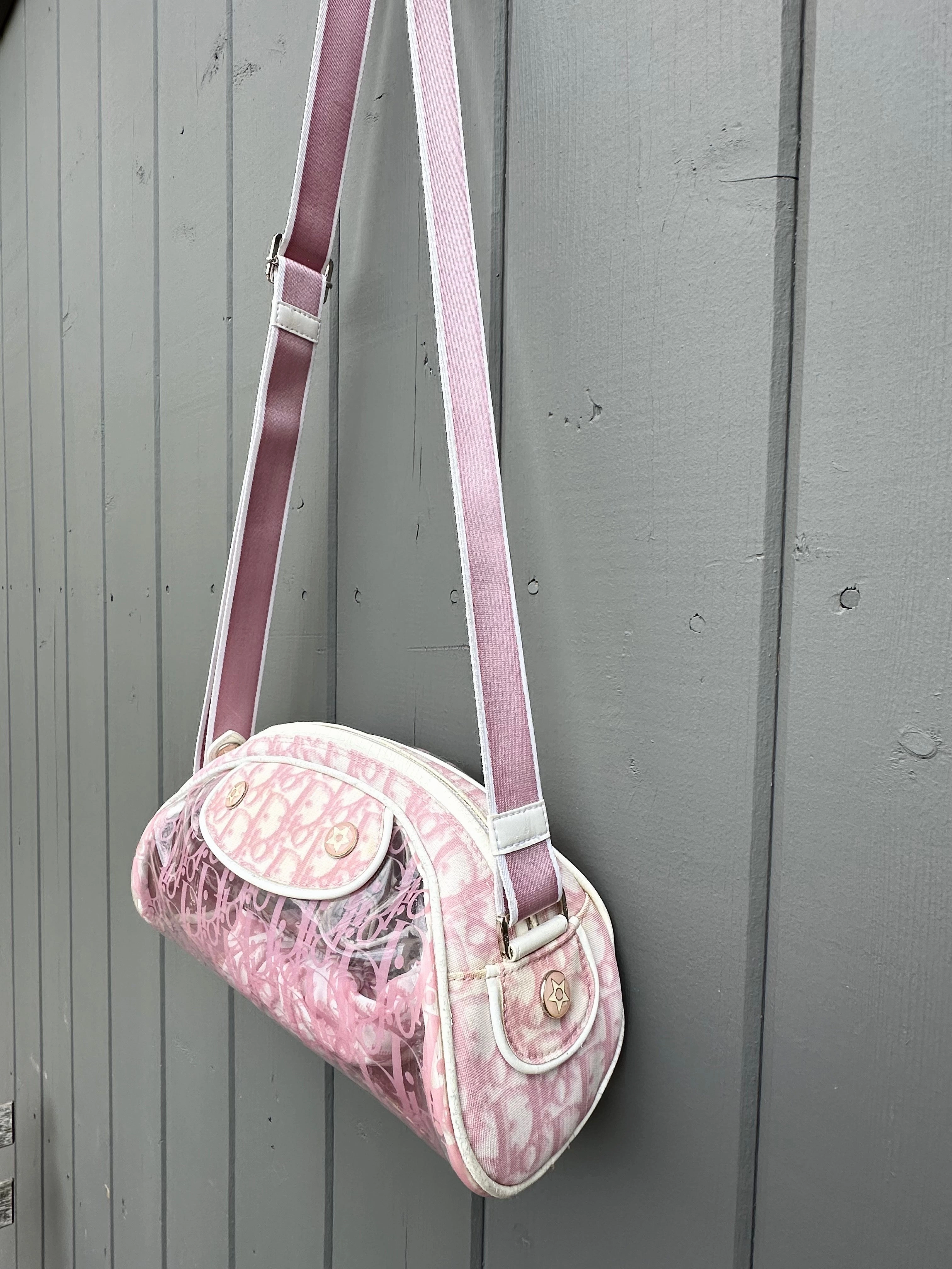 CHRISTIAN DIOR Vintage Monogram Canvas Pochette