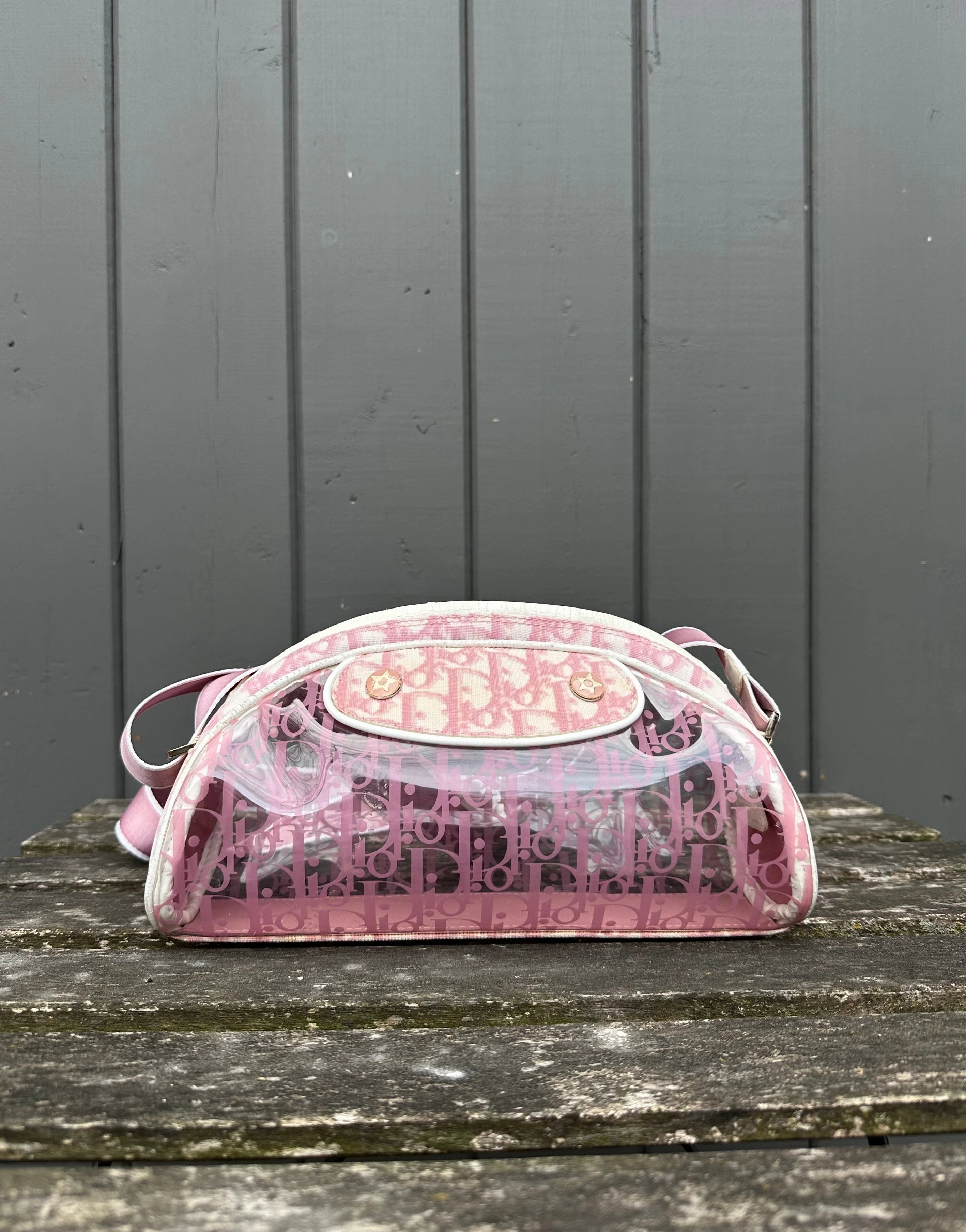 CHRISTIAN DIOR Vintage Monogram Canvas Pochette