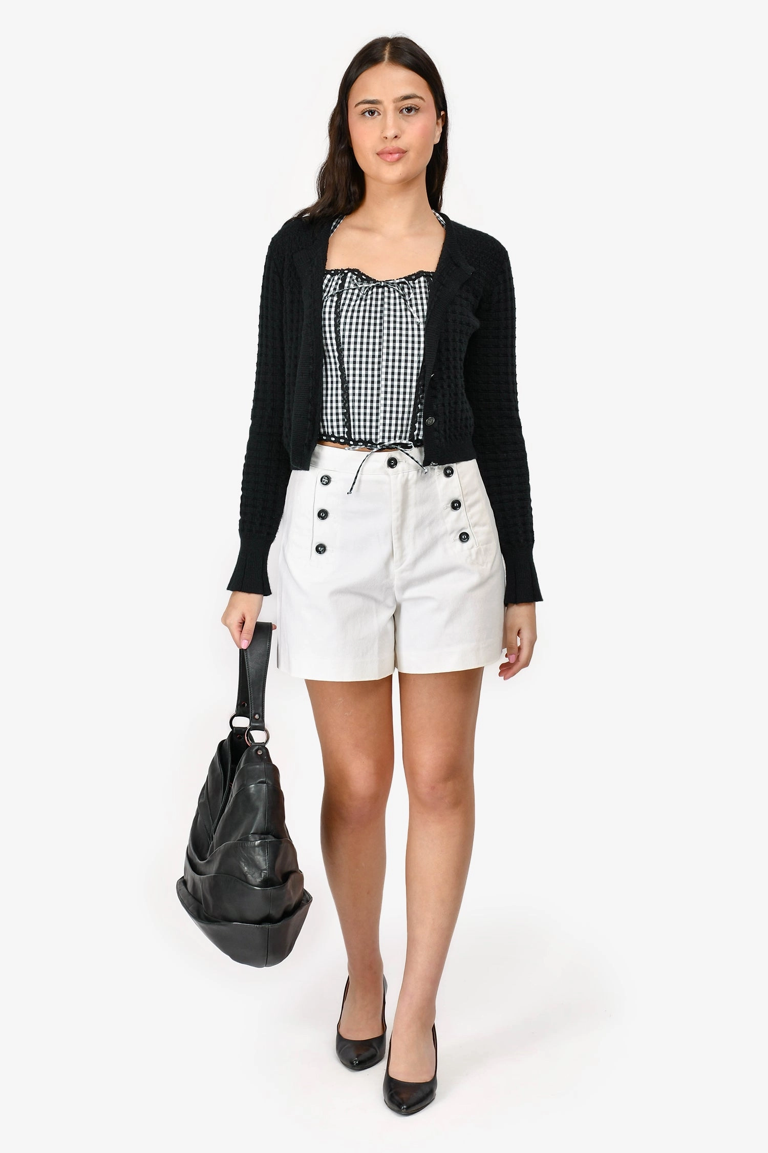 Christian Louboutin Black Leather Shoulder Bag