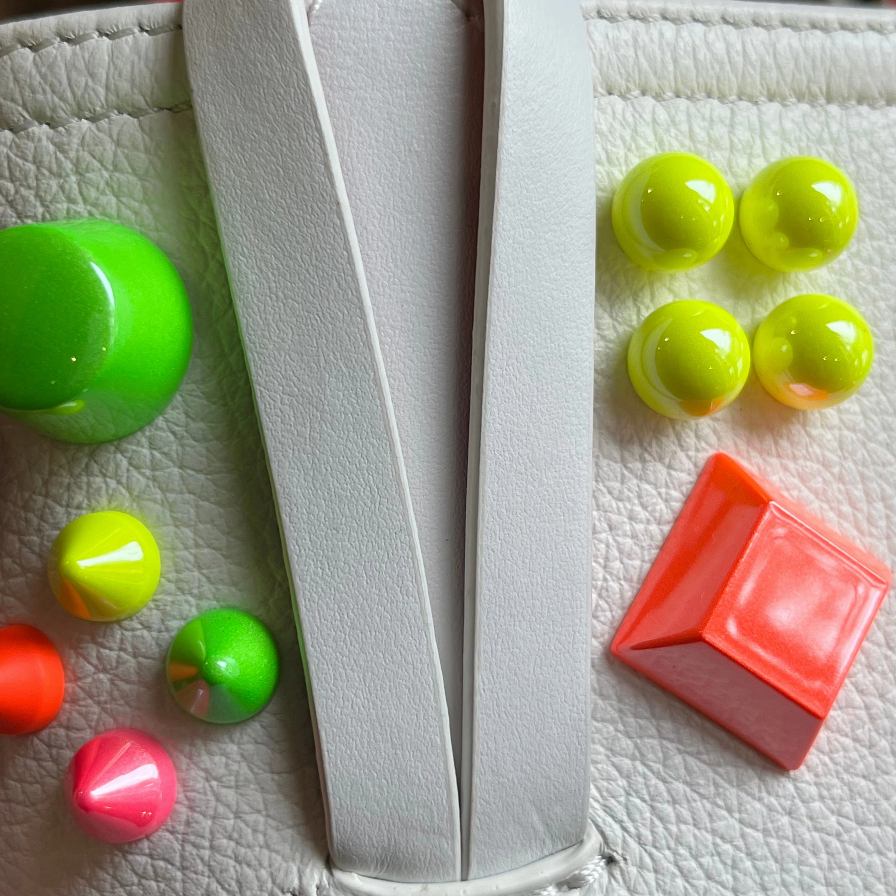 CHRISTIAN LOUBOUTIN North South Cabata Mini Calfskin Empire Spike Studded Tote