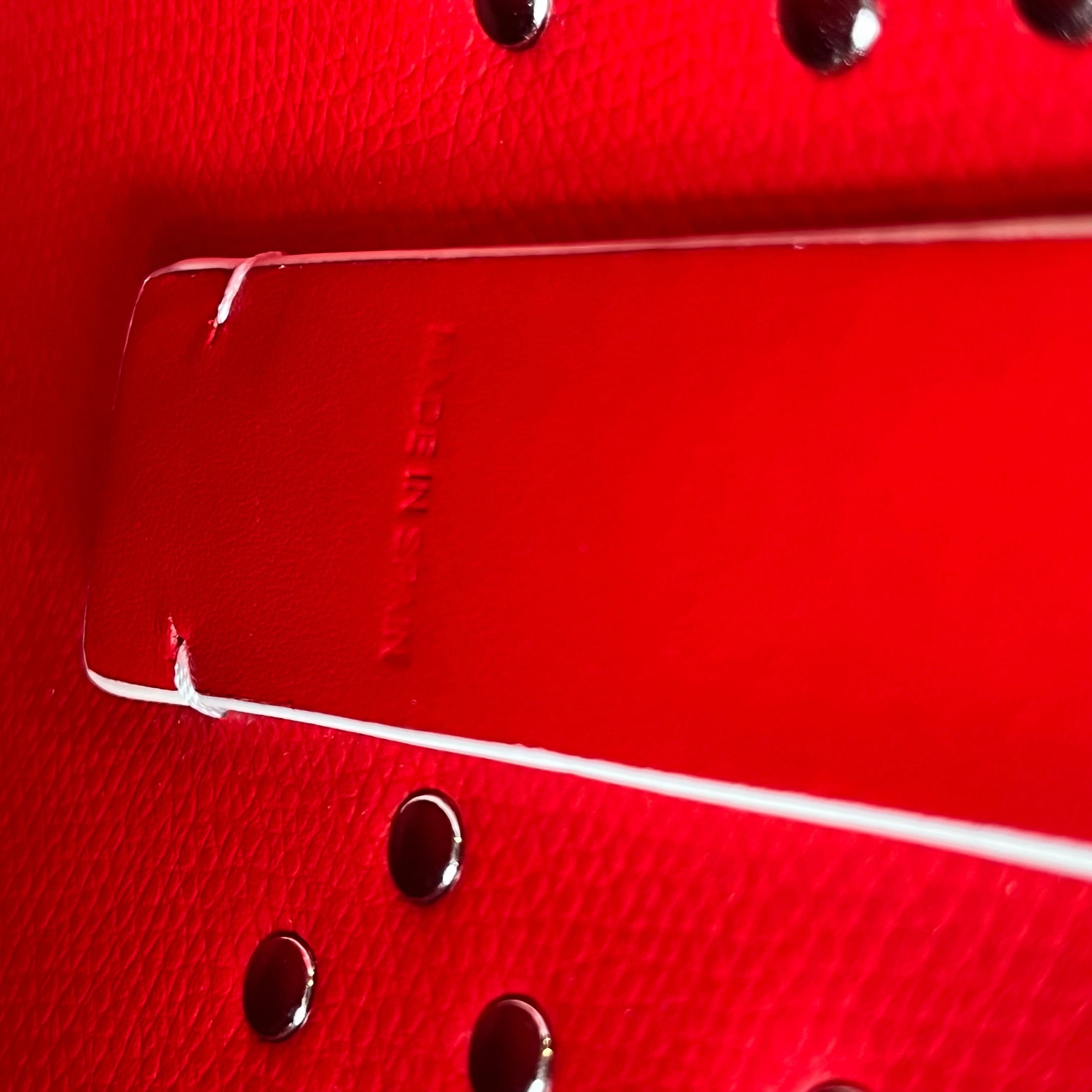 CHRISTIAN LOUBOUTIN North South Cabata Mini Calfskin Empire Spike Studded Tote