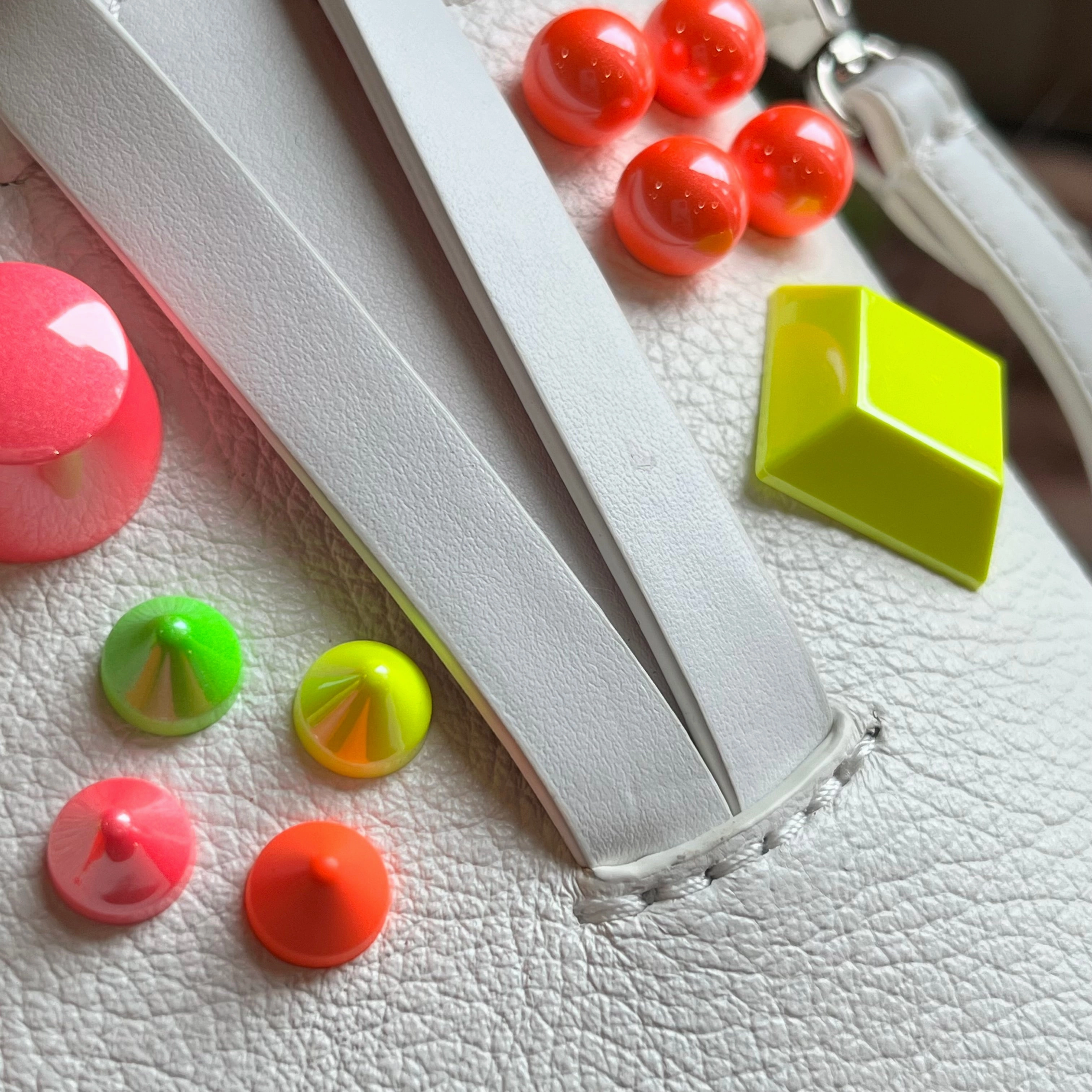 CHRISTIAN LOUBOUTIN North South Cabata Mini Calfskin Empire Spike Studded Tote