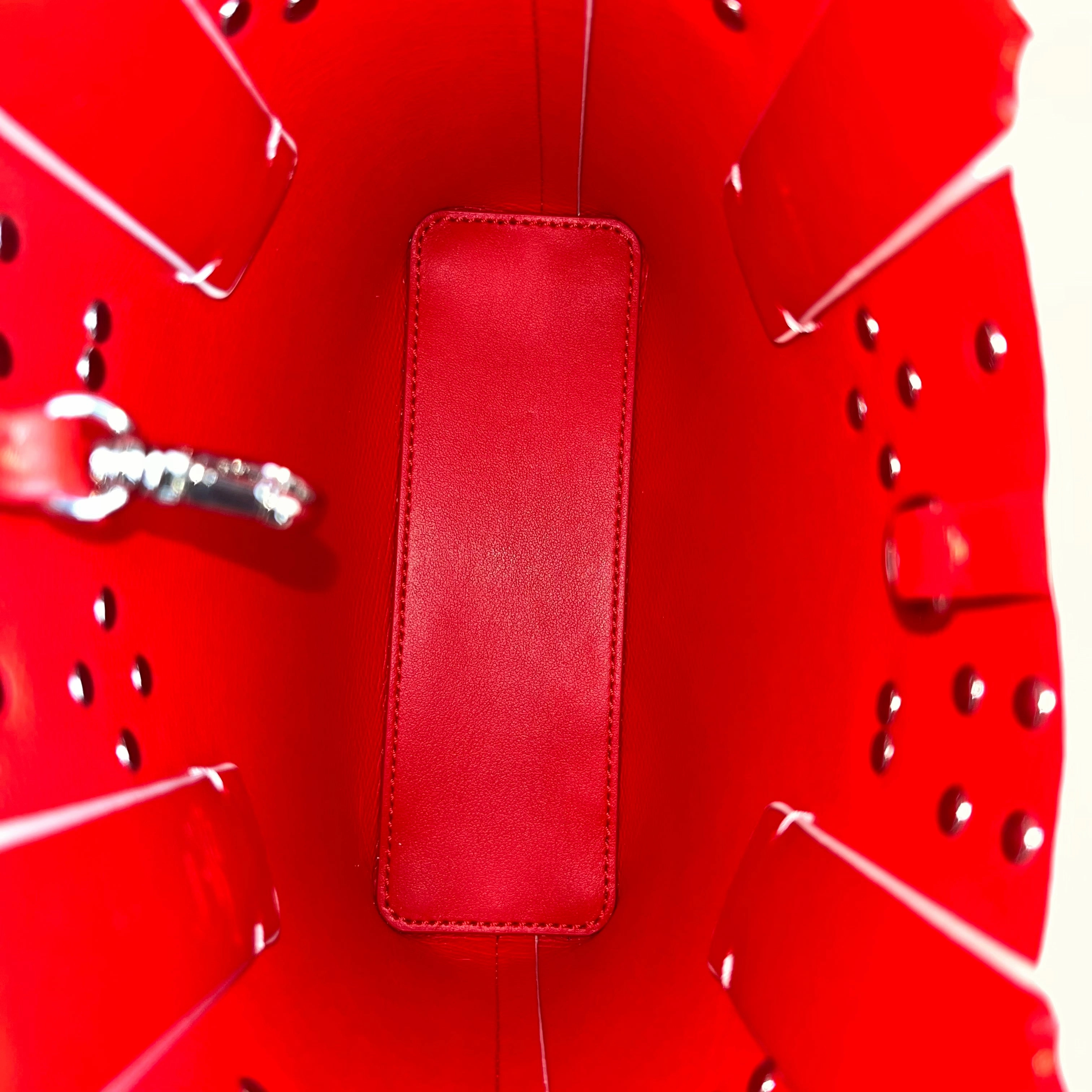 CHRISTIAN LOUBOUTIN North South Cabata Mini Calfskin Empire Spike Studded Tote