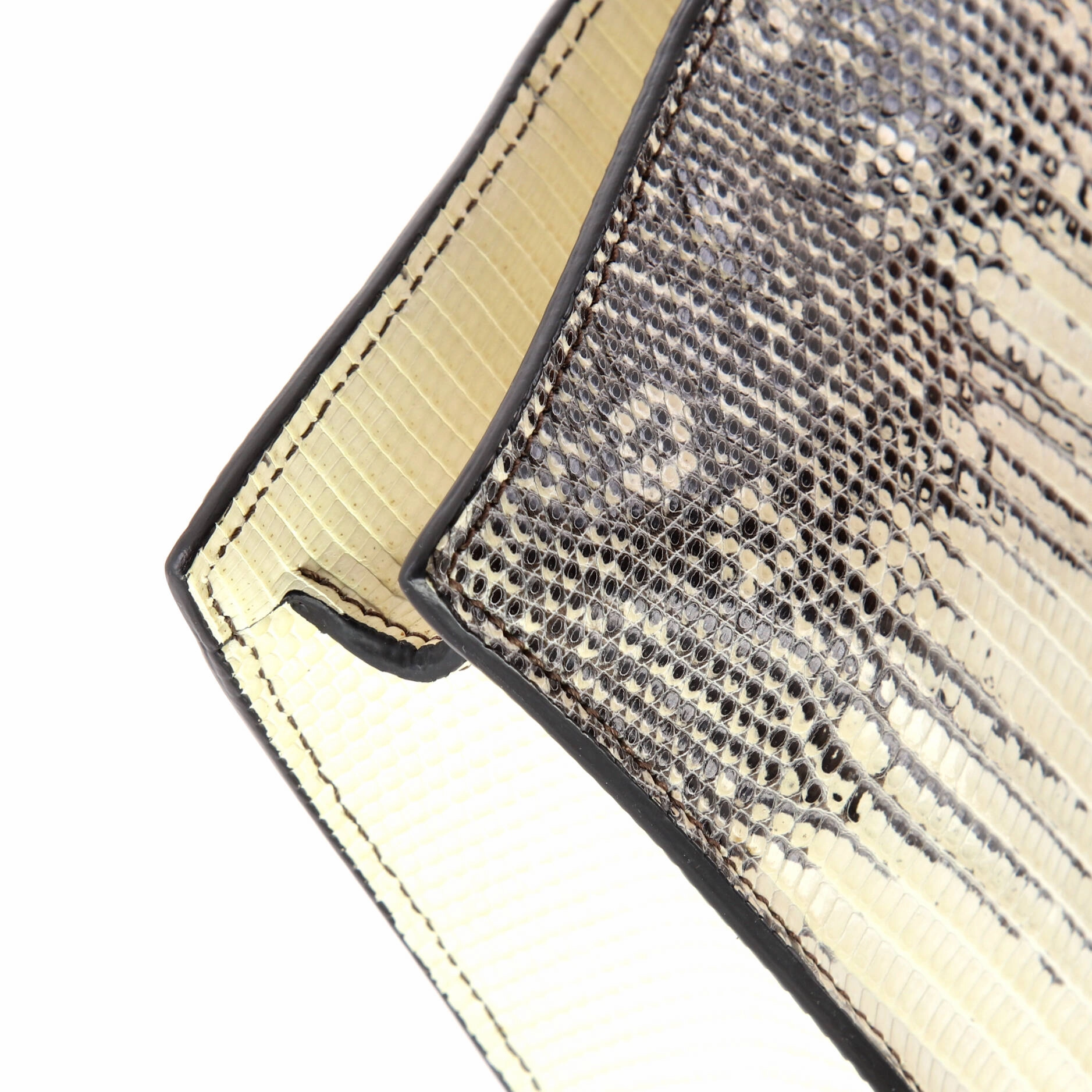 Clasp Crossbody Bag Lizard Mini