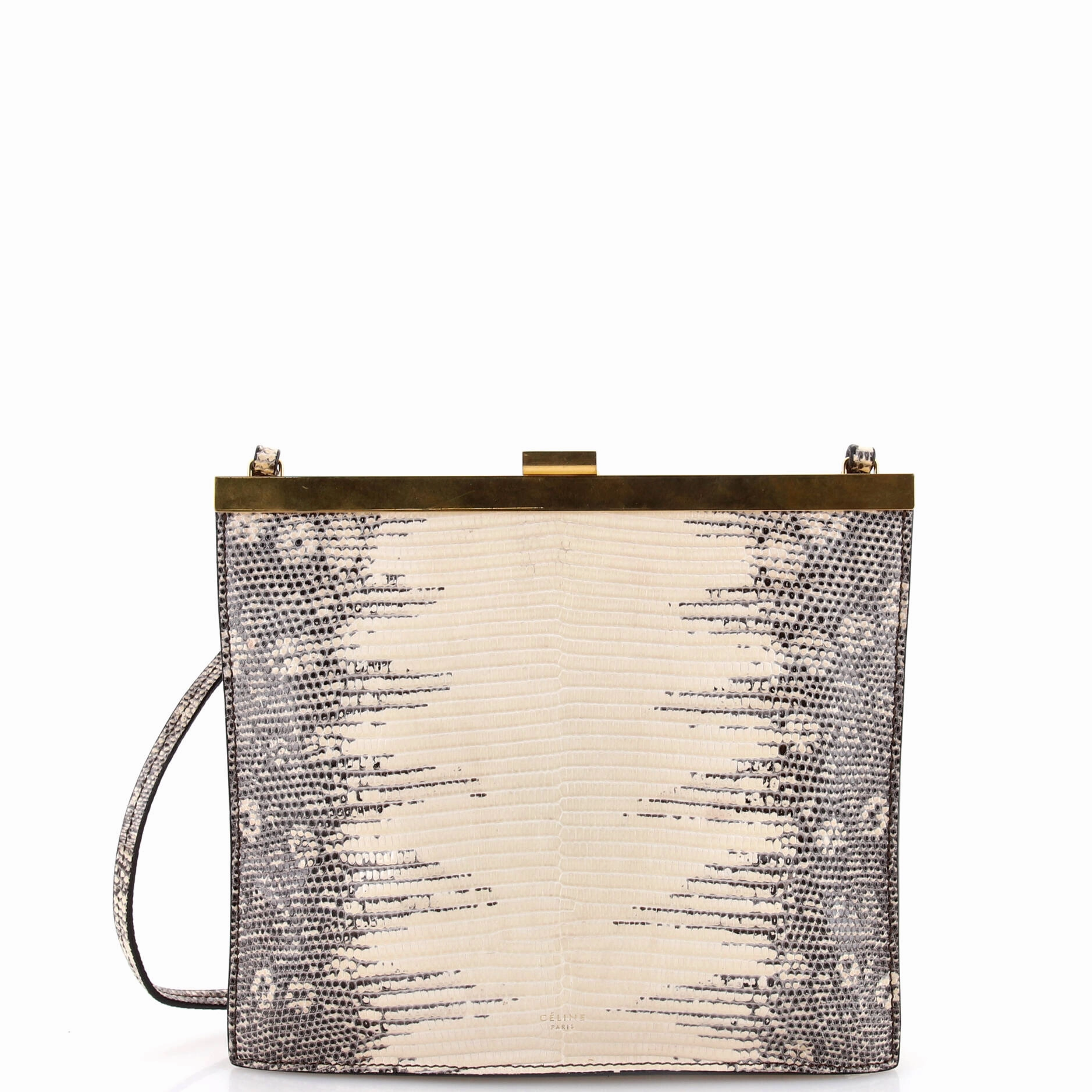 Clasp Crossbody Bag Lizard Mini