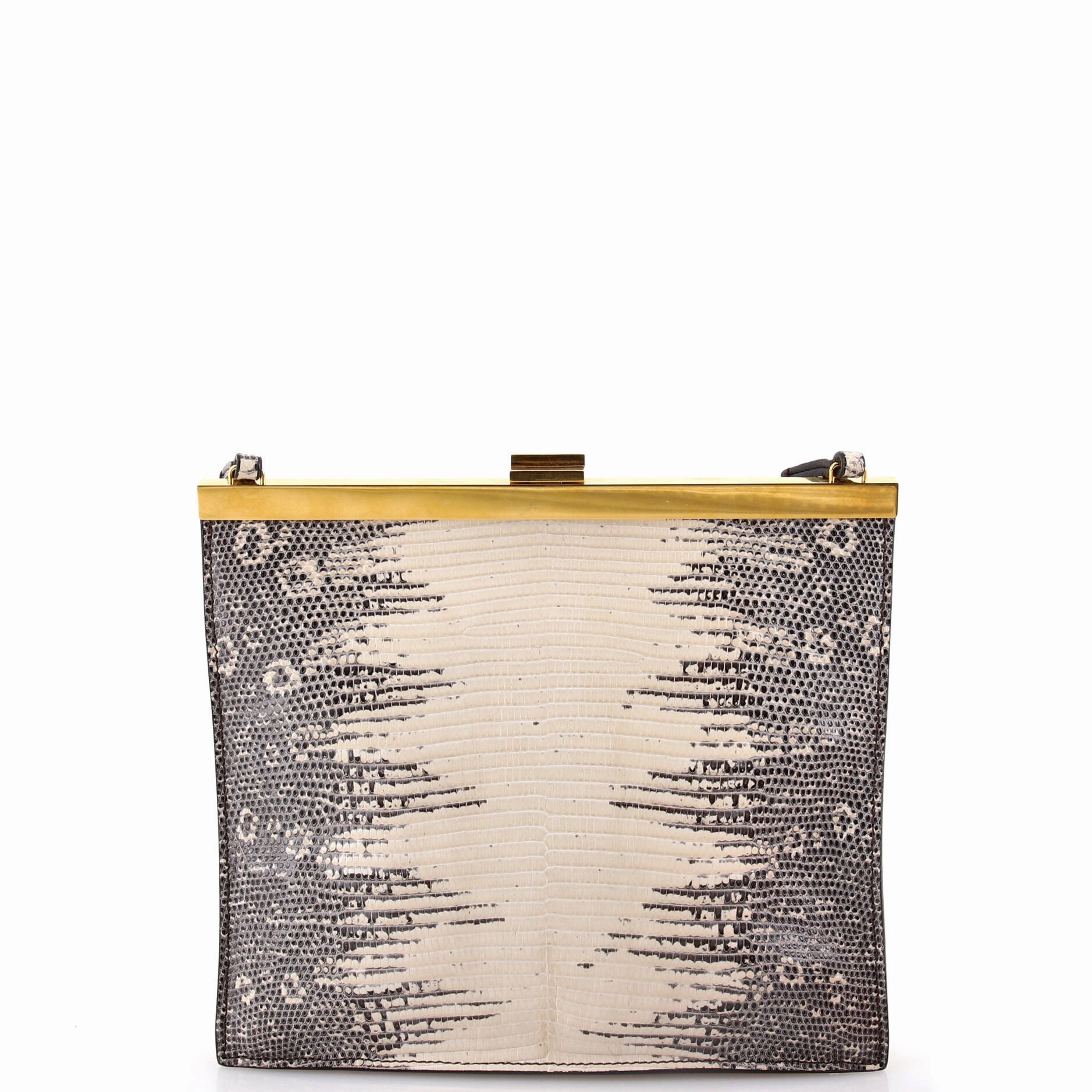 Clasp Crossbody Bag Lizard Mini