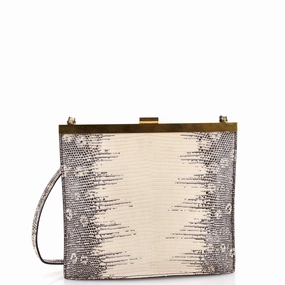 Clasp Crossbody Bag Lizard Mini