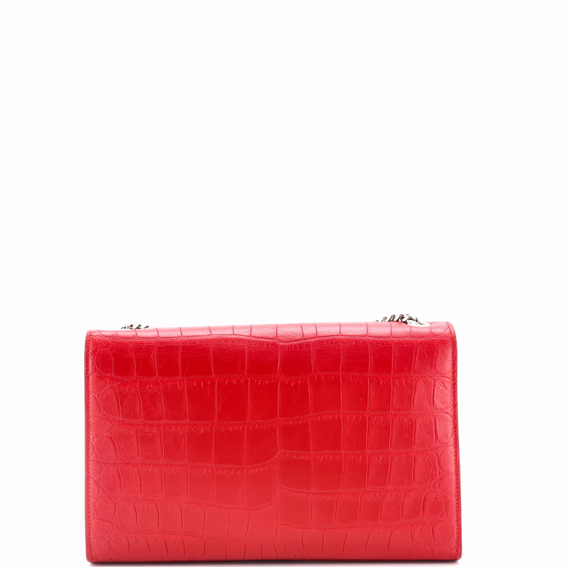 Classic Monogram Tassel Crossbody Bag Crocodile Embossed Leather Medium