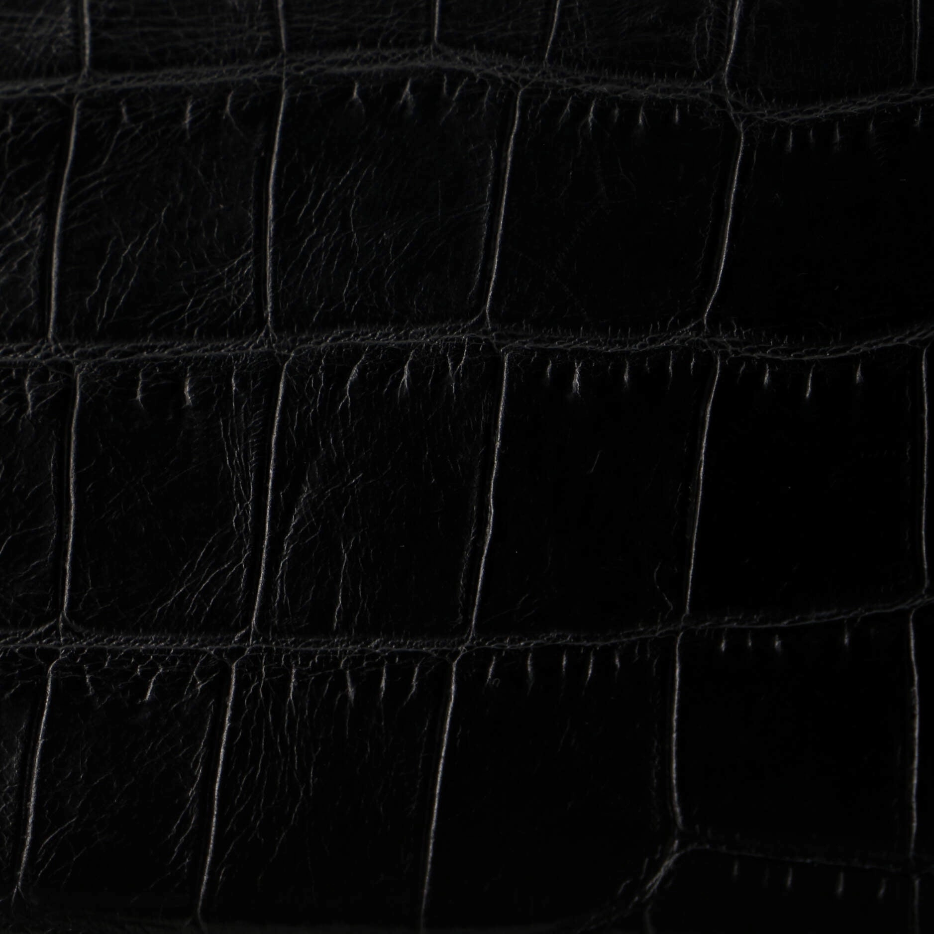 Classic Monogram Tassel Crossbody Bag Crocodile Embossed Leather Small