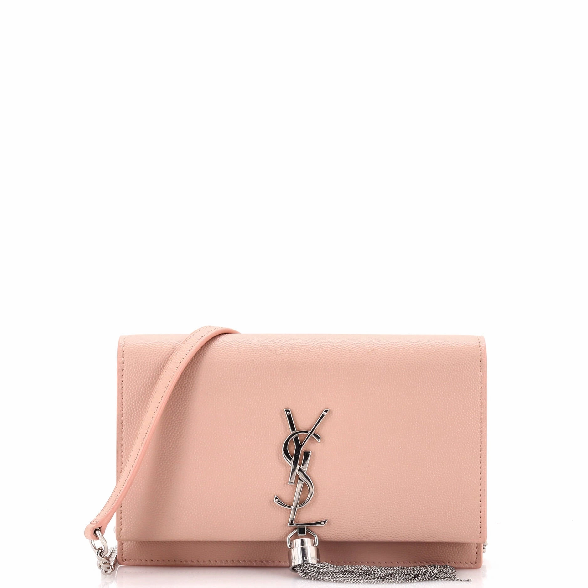 Classic Monogram Tassel Crossbody Bag Grainy Leather Small
