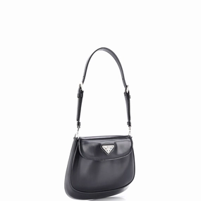 Cleo Flap Shoulder Bag Spazzolato Leather Mini