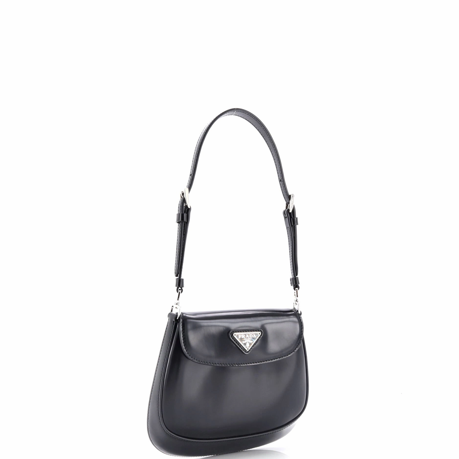 Cleo Flap Shoulder Bag Spazzolato Leather Mini