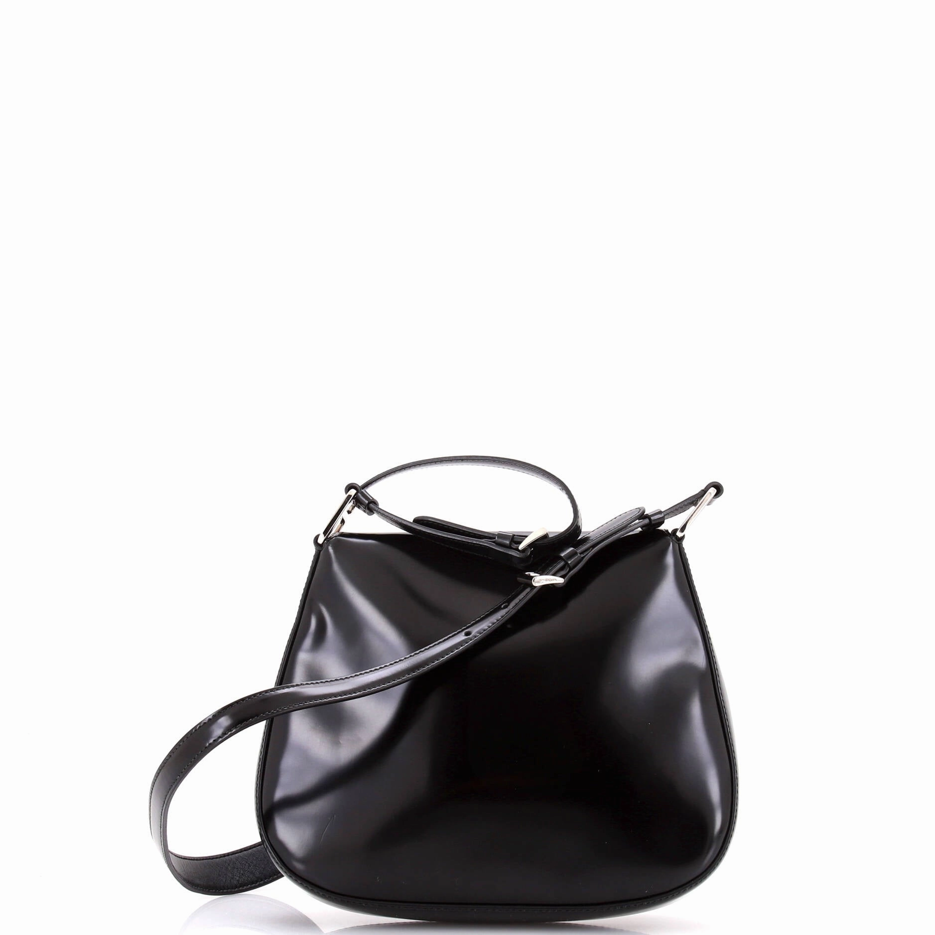 Cleo Flap Shoulder Bag Spazzolato Leather Small