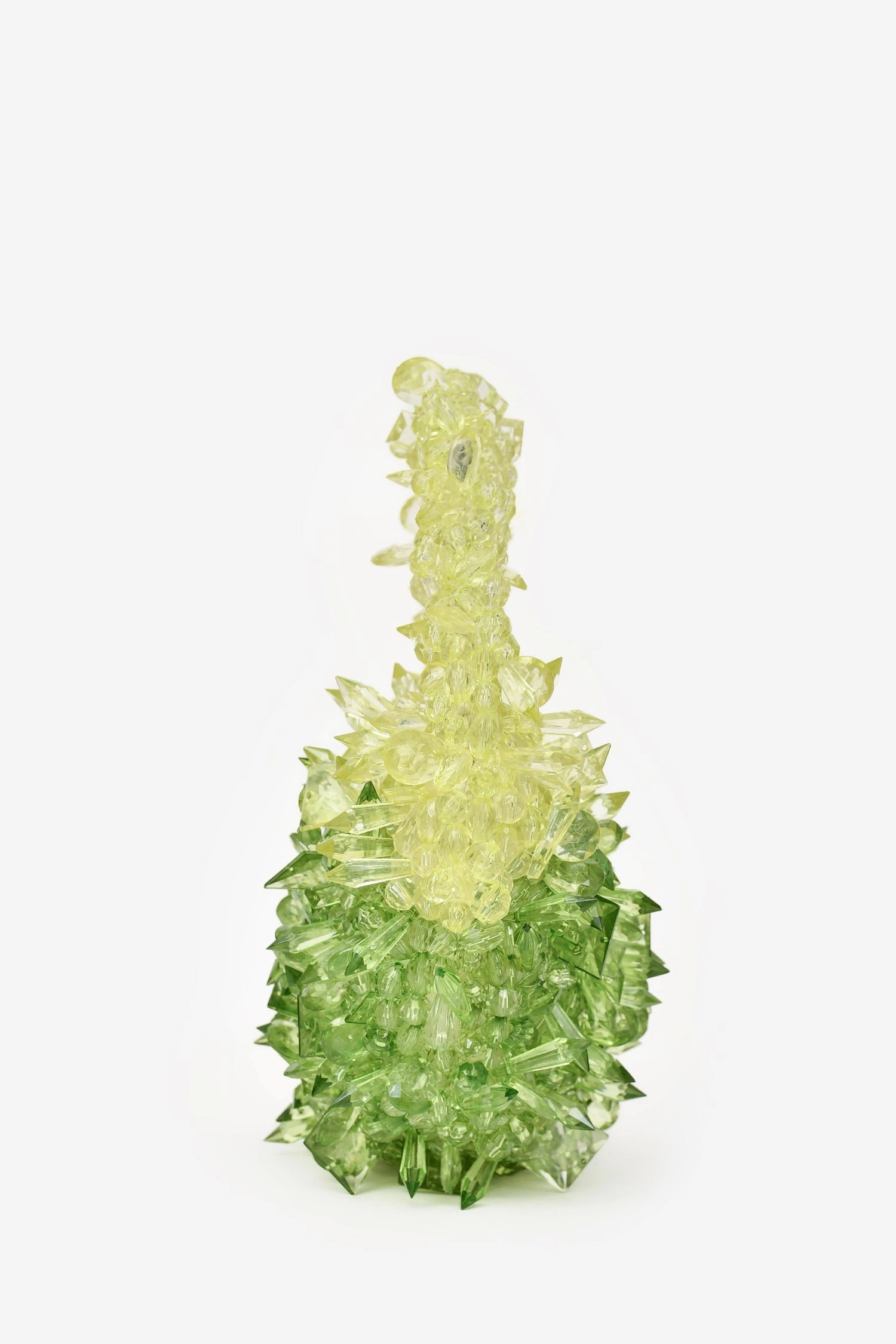 Clio Peppiatt Green Acrylic 'Matcha Quartz' Top Handle Bag