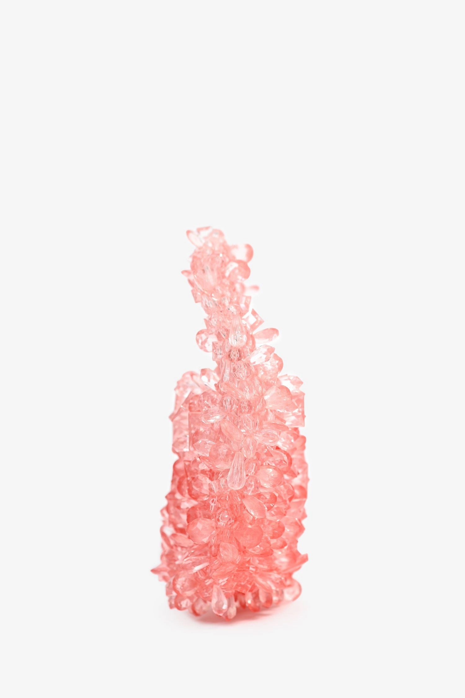 Clio Peppiatt Pink Acrylic 'Rose Quartz' Top Handle Bag