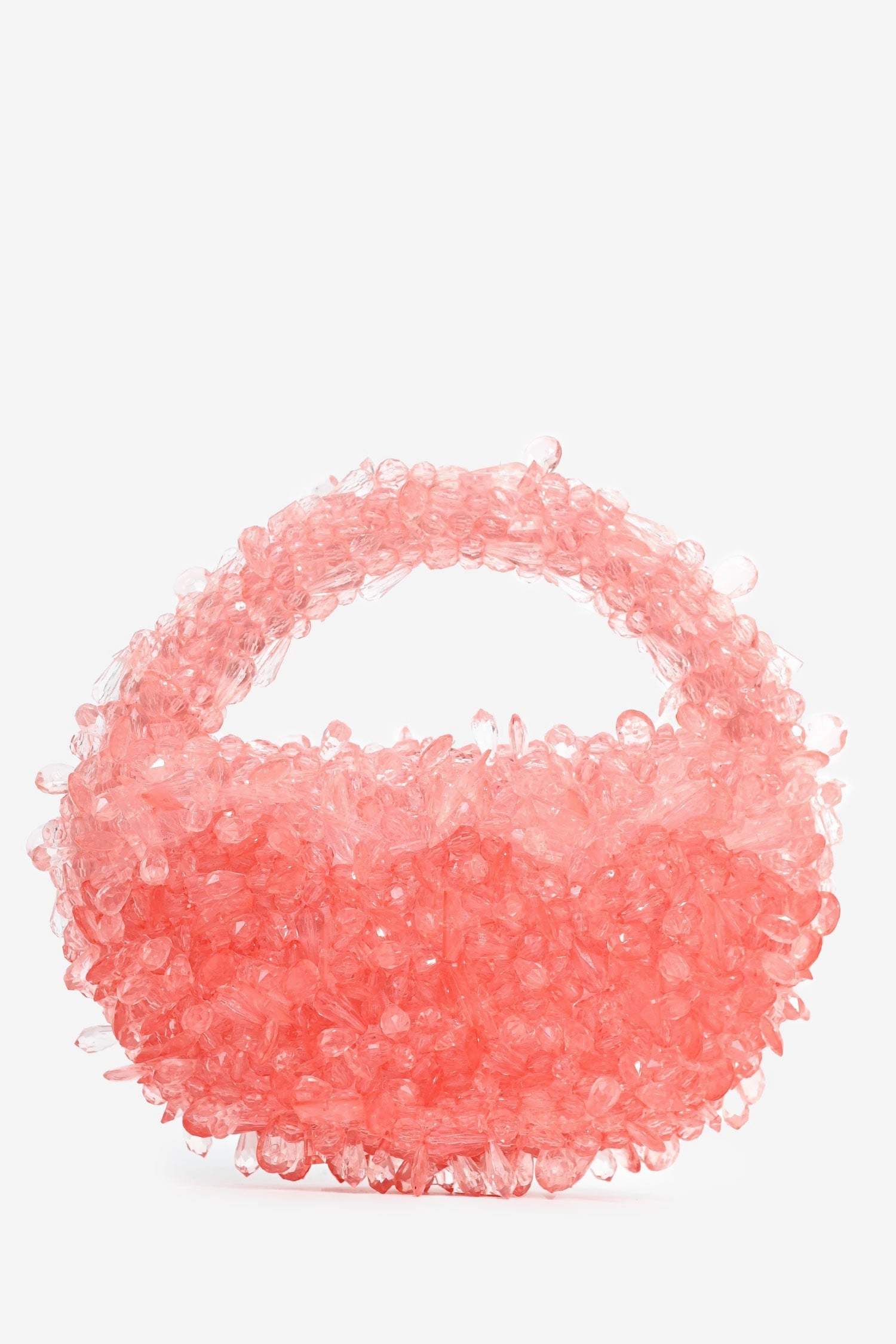 Clio Peppiatt Pink Acrylic 'Rose Quartz' Top Handle Bag