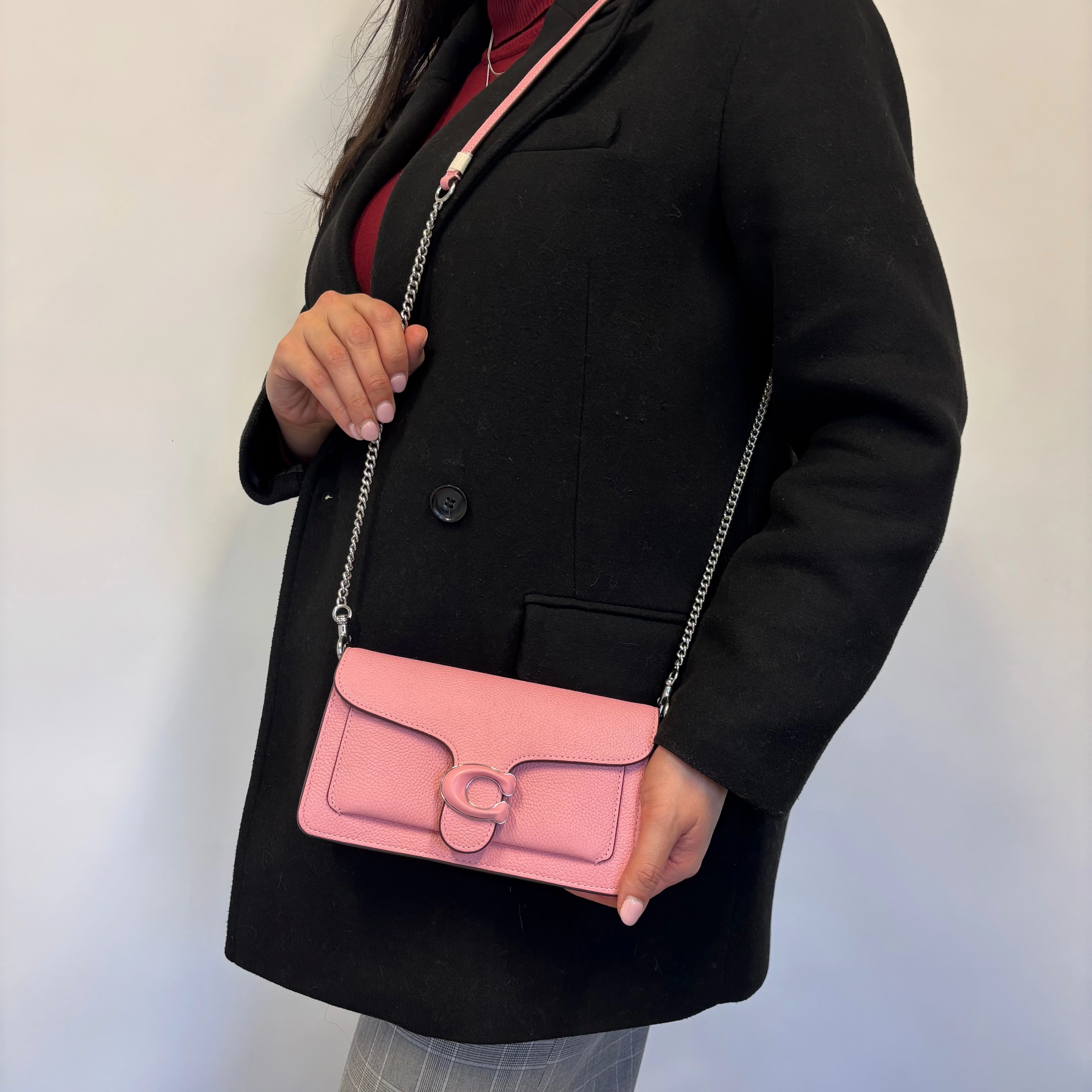 Coach Candy Pink Tabby Chain Strap Crossbody Bag