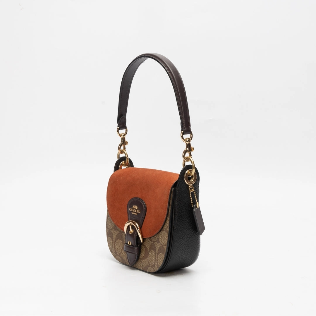 Coach Kleo 17 Signature Canvas Shoulder Bag
