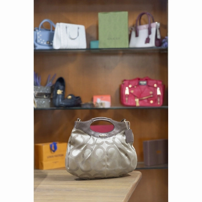 Coach Op Art Sateen Shoulder Bag