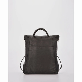 COBB & CO Eastwood Convertible Leather Shoulder Bag & Backpack Black