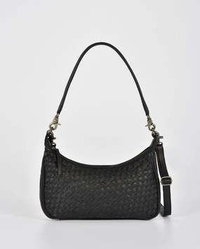 COBB & CO Hughes Woven Leather Shoulder Bag