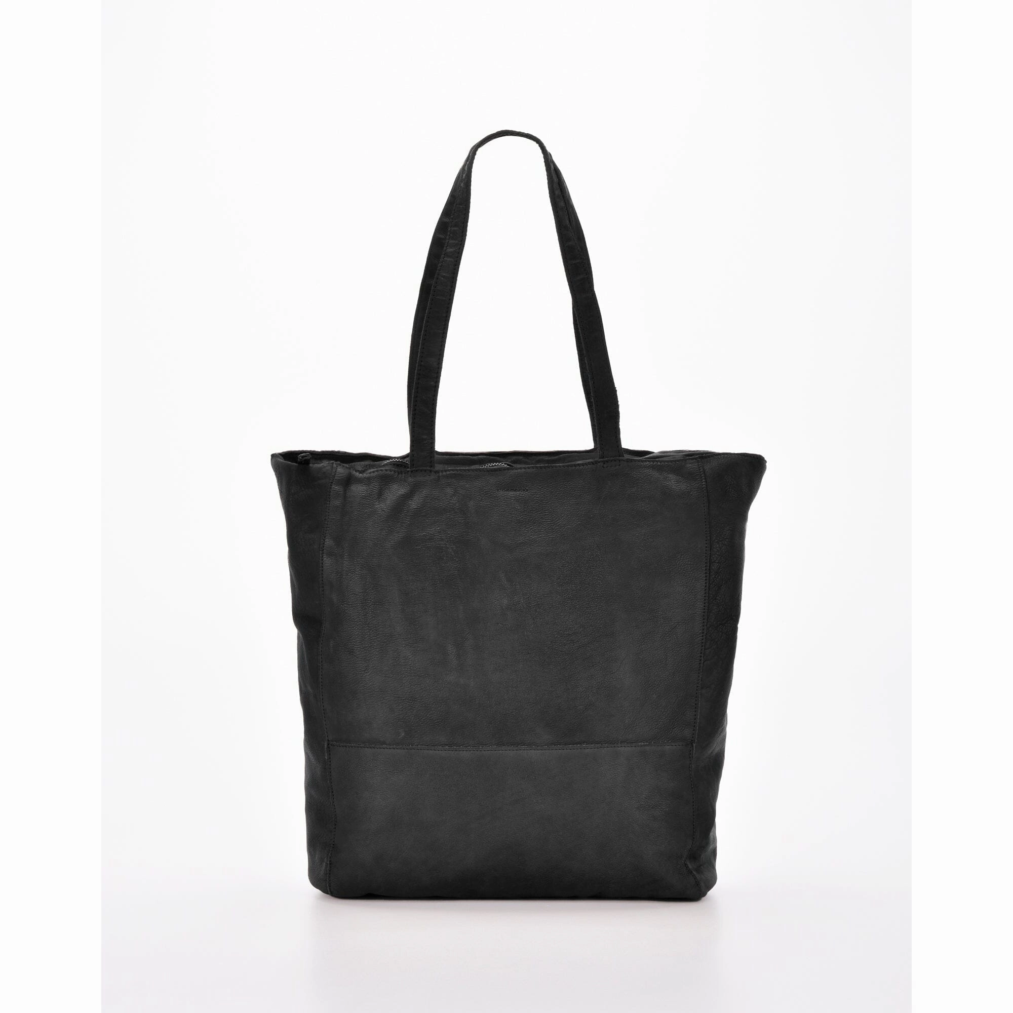 COBB & CO Noranda Washed Leather Large Tote Black