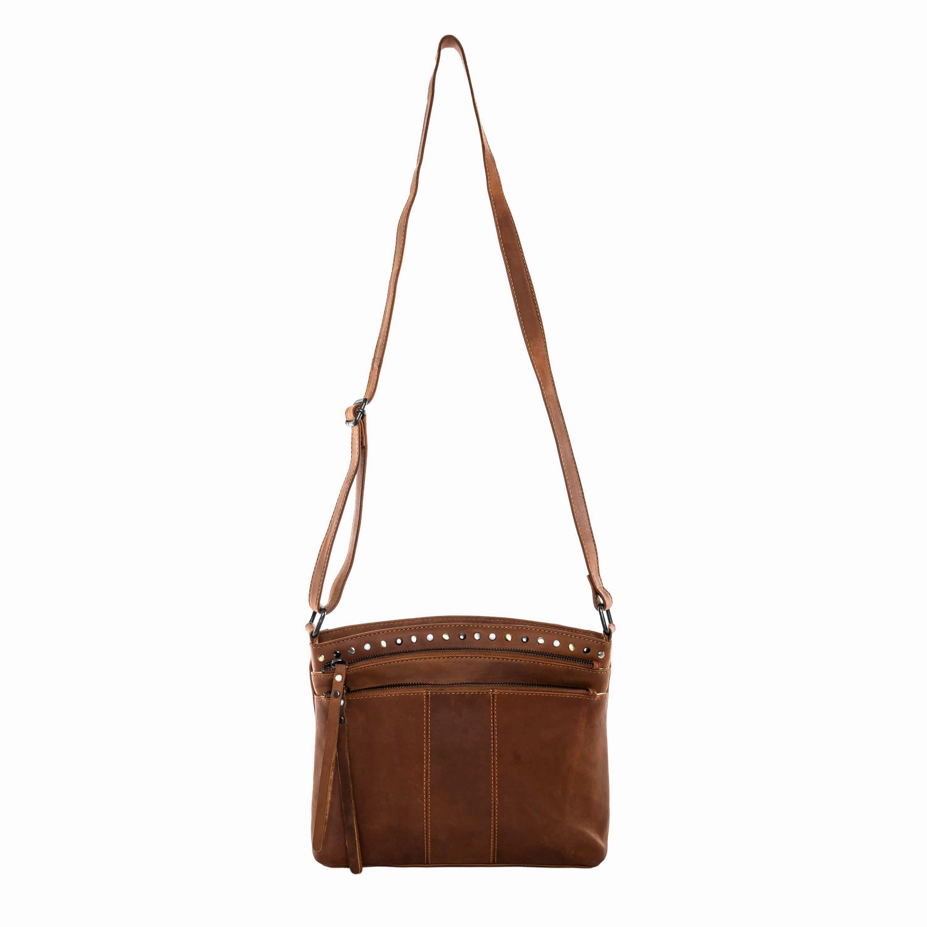 Concealed Carry Brynn Arched Leather Crossbody by Lady Conceal