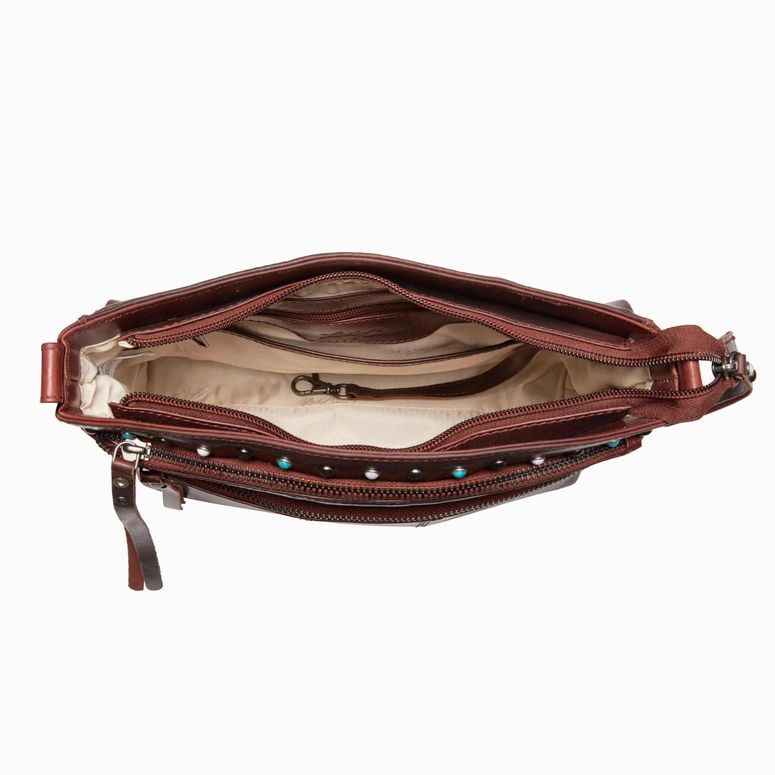 Concealed Carry Brynn Arched Leather Crossbody by Lady Conceal