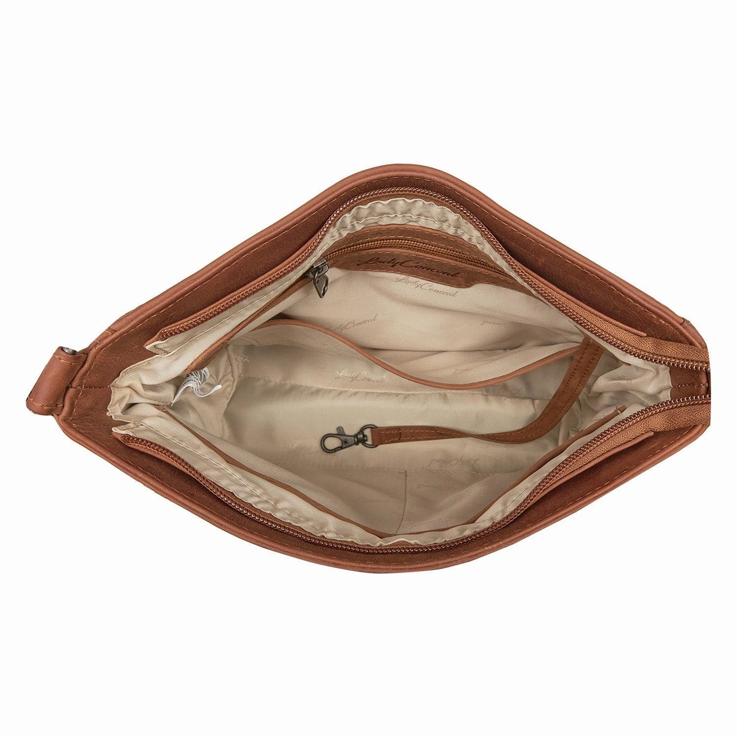 Concealed Carry Brynn Arched Leather Crossbody by Lady Conceal