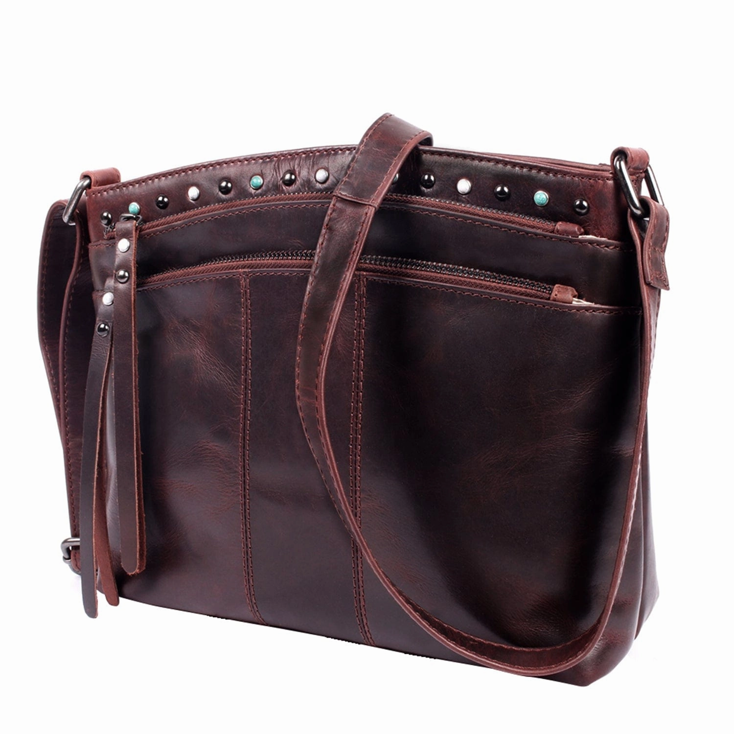 Concealed Carry Brynn Arched Leather Crossbody by Lady Conceal