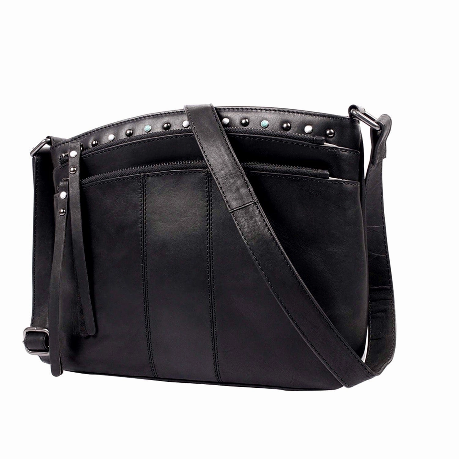 Concealed Carry Brynn Arched Leather Crossbody by Lady Conceal