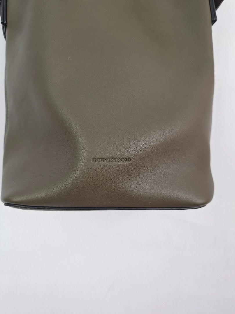 Country Road Khaki Eyelet Detail Small Tote Bag