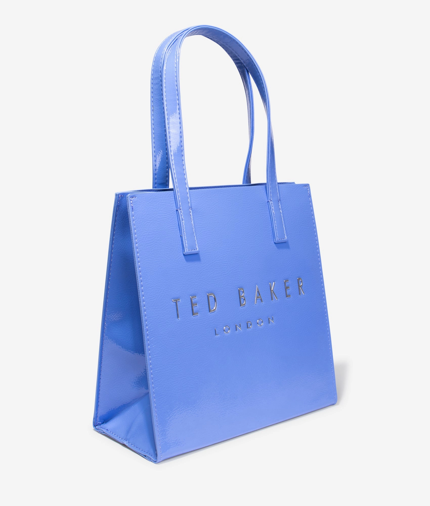 Crinion crinkle small shopper in mid blue