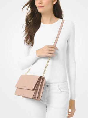 Daniela Large Saffiano Leather Crossbody Bag