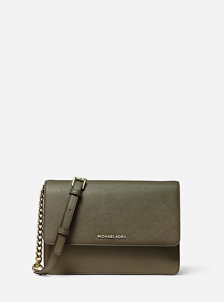 Daniela Large Saffiano Leather Crossbody Bag