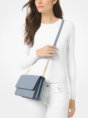 Daniela Large Saffiano Leather Crossbody Bag