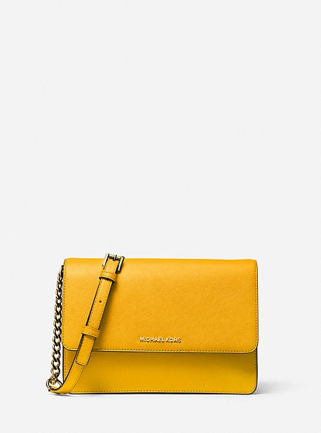 Daniela Large Saffiano Leather Crossbody Bag