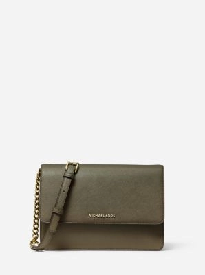 Daniela Large Saffiano Leather Crossbody Bag