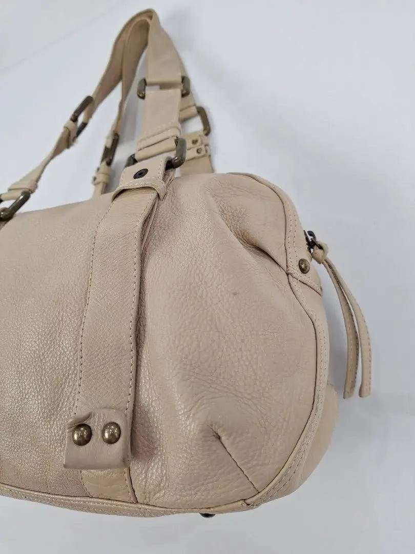 David Lawrence Cream Everyday Luxe Shoulder Bag