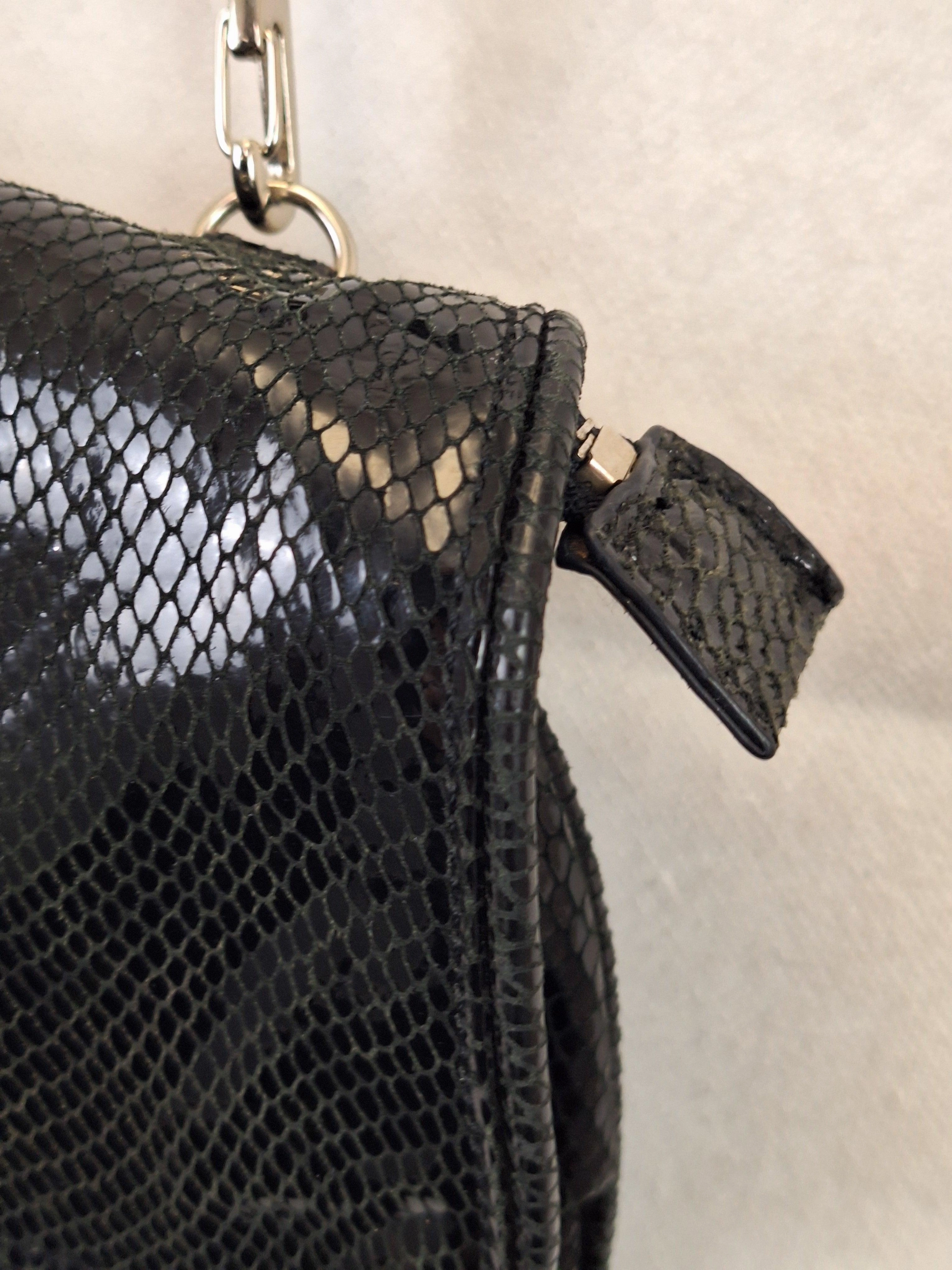 David Lawrence Patent Textured  Small Crossbody Bag