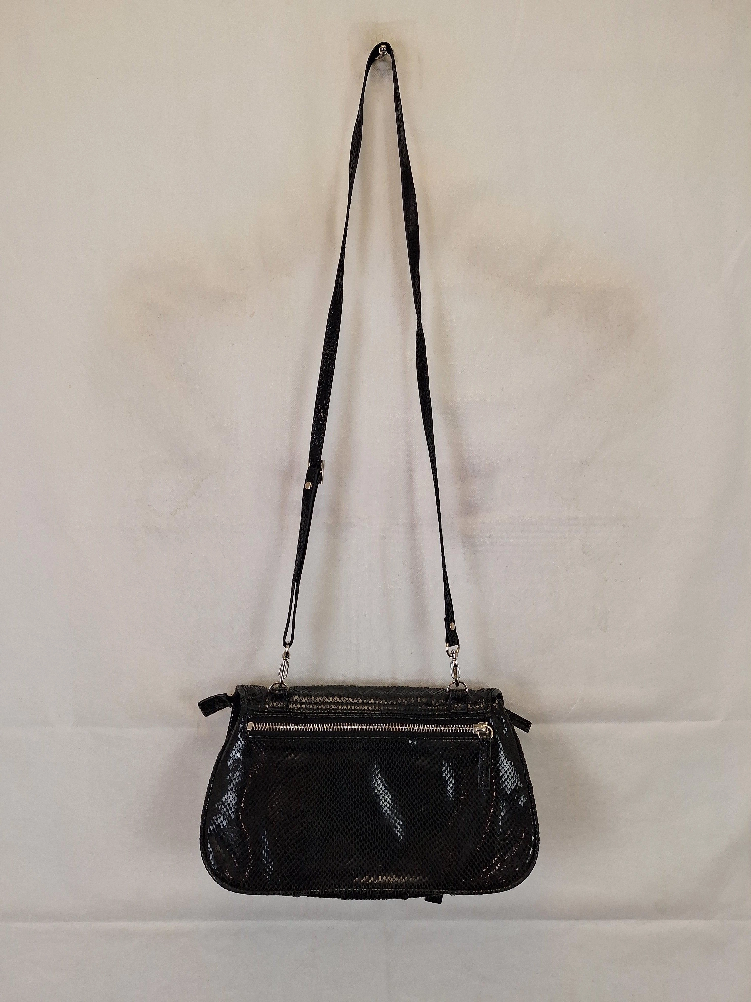 David Lawrence Patent Textured  Small Crossbody Bag
