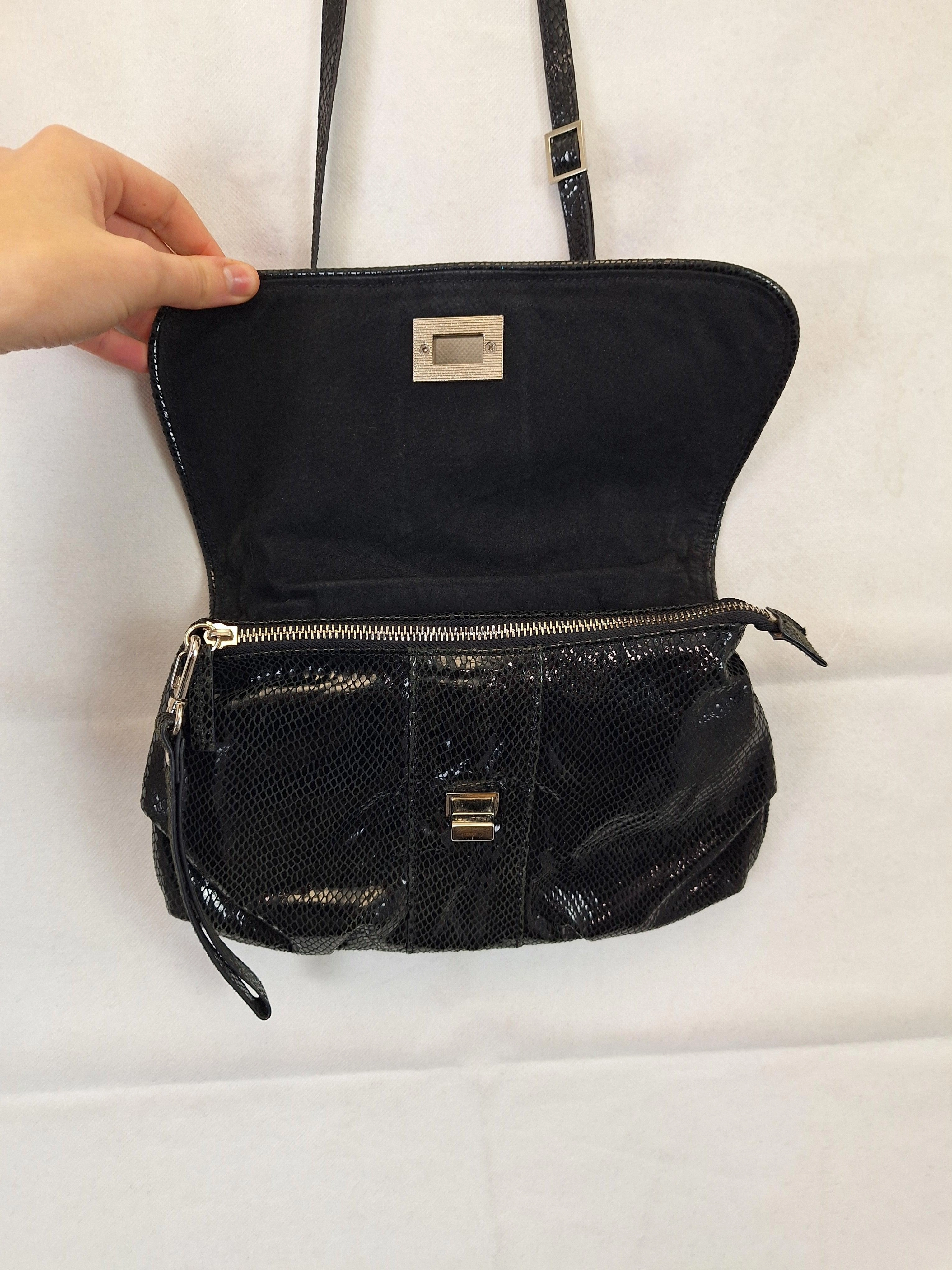 David Lawrence Patent Textured  Small Crossbody Bag